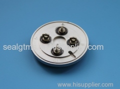 hermetic glass to metal seal battery cover