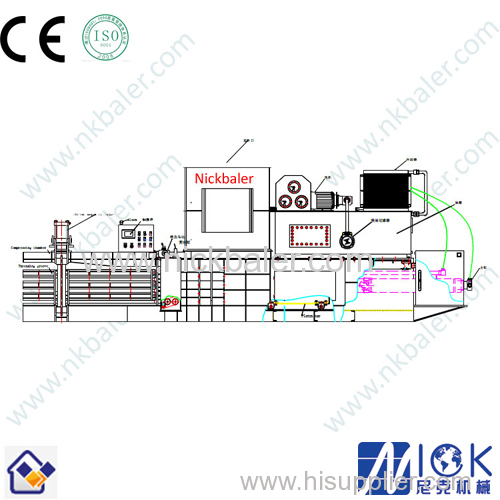 Used PLC control system cardboard hydraulic strapping machine