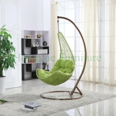 Rattan hammock with colorful cushions from china factory