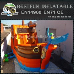 Inflatable pirate ship slide for adventure trip