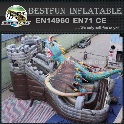 Dinosaur largest inflatable slide