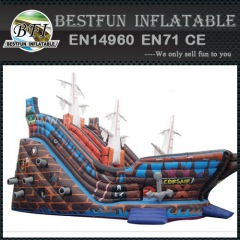 Giant Inflatable pirate ship slide for promotional