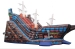 Giant Inflatable pirate ship slide for promotional
