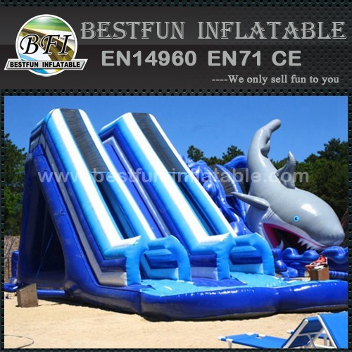 Inflatable ski jump water slide