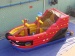Children inflatable obstacle dry slide