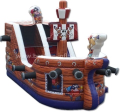 Promotional Giant Inflatable Pirate Ship Slide