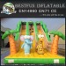 Cheap double lanes animals inflatable slide