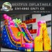 Colorful Jungle world inflatable castle slide