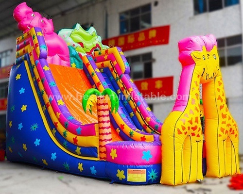 Zoo theme elephant inflatable bouncer slide