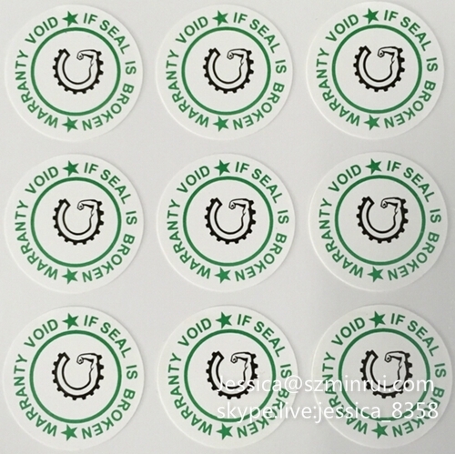 High Quality Custom Breakable Security Seal Sticker Anti-fake Tamper Evident Warranty Void If Removed Sticker