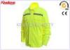 Fluorescent yellow/orange reflective work suit/safety workwear jacket