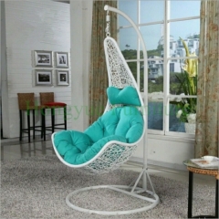 Rattan hammock with colorful cushions from china factory