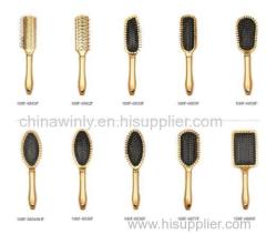 Black color with red pad cushion Plastic Professional Hair Brush