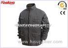 Male Canvas Workwear High Visibility Safety Apparel With Brass Zipper