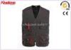 Mens Outdoor Polycotton Canvas Multi Pocket Work Vest For Oil / Gas Station