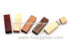 Red Wood High Speed8GB USB 2.0 Flash Drives Large Capacity Logo Printed