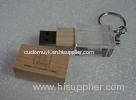 Wooden Engraved USB Flash Drive / USB Keychain Flash Drive Waterproof