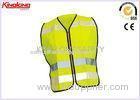 Spring / Autumn Unisex Reflective Safety Vest S M L XL with Nylon / Brass Zipper