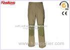 Khaki / Beige Heavy Duty Cargo Work Trousers Work Pants With Knee Pads