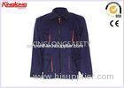 Outdoor TC Fabric Power Workwear Safety Work Jackets With Brass Button