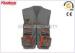 Multi Pocket Polycotton Safety Vests With Pockets / Brass Button