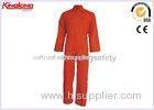 Polyester / Polycotton Safety Garments Coverall Uniforms with Chest Pocket