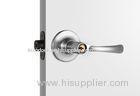 Privacy Door Tubular Cylinder Lock Modern Front Satin Nickel Lever Handle