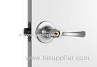 Privacy Door Tubular Cylinder Lock Modern Front Satin Nickel Lever Handle