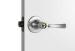 Privacy Door Tubular Cylinder Lock Modern Front Satin Nickel Lever Handle