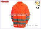 Orange Fluorescent Reflective Breathable High Visibility Workwear Suit For Adult