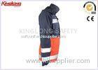 Outdoor L / XL / XXL High Visibility Winter Jackets With Button Pocket