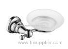 Glass Recessed Soap Dish Bathroom Fittings Concealed Screw Mounting