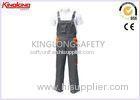 Grey and Orange DurableS-XXXL Power Workwear Uniform Bib Trouser