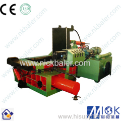 Hydraulic horizontal scrap metal briquetting press