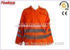 100% Cotton Windproof High Visibility Workwear For Police / Cleaner