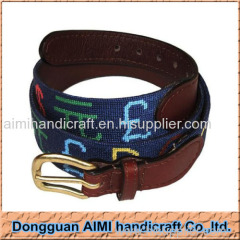 genuine belt handmade needlepoint belt