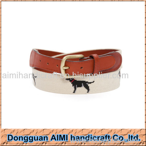 classic needlepoint belt vintage belt