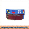 AIMI New Arrival Handmade Needlepoint Belt braided Leather Belt With Needlepoint Craft