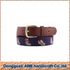 AIMI Fashion shoe cotton pattern needlepoint leather belt