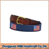 AIMI Custom high quality American flag needlepoint belt fashion waist belt