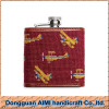 AIMI 2016 quality fashion hip flask needlepoint leather hip flask from china