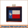 AIMI Hot sale outdoor lightweight wine flask needlepoint wine flask leather hip flask