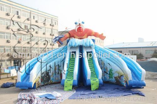 giant summer inflatable water Slide/ inflatable floating water slide for sale