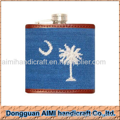 AIMI Eco-friendly stainless steel needlepoint hip flask for whiskey mini hip flask