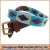 AIMI Handicraft Stitching Belt Polo Belt Handmade Leather Belt