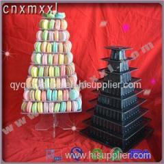 Macarons Square Plastic Tower Stand