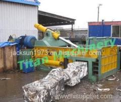 Scrap steel recycling baler