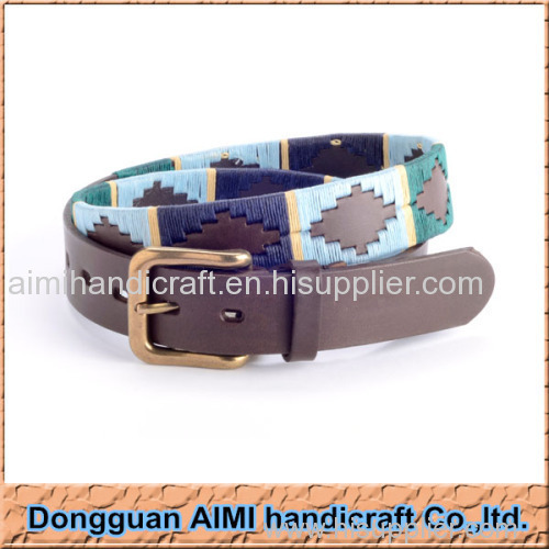 AIMI Genuine Leather Polo Belt Men Belt Argentina Leather Polo Belt gaucho belts