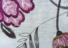 80% Viscose Floral Embroidered Curtain Fabric for Home Decor