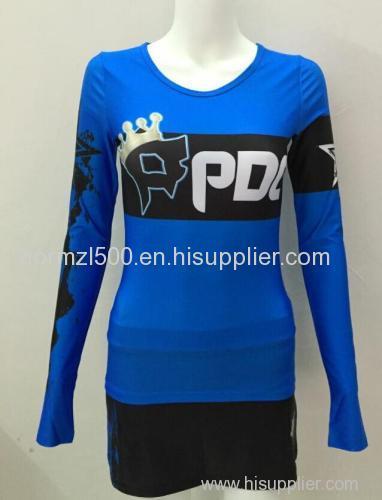 Custom all star cheerleading uniforms fashionable hot long arm and skirts cheap china manufacturer